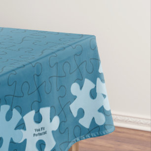 Spaßige Puzzleteile / Muster mit individuellem Tex Tischdecke