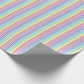 Spaßige Regenbogenfarben gestreift Geschenkpapier (Ecke)