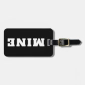 Spaßige Schwarz-Weiß-MINE Personalisierte Gepäckan Gepäckanhänger (Vorderseite horizontal)