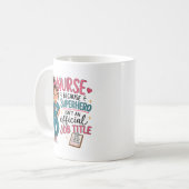 Spaßige Superhelden-Krankenschwester Kaffeetasse (Vorderseite Links)