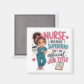 Spaßige Superhelden-Krankenschwester Magnet (Vorderseite/Rückseite)