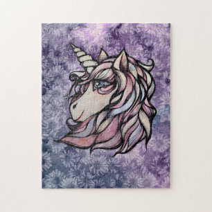 Spaßige süße Einhorn Kunst Einhörner Design Puzzle