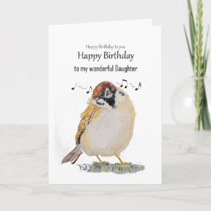 Spaßige Tochter Alles Gute zum Geburtstag Spatz Vo Karte