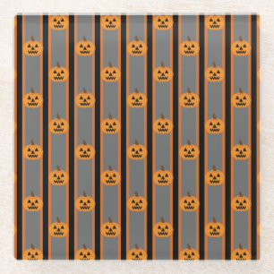 Spaßige und elegante Halloween-Kürbisse Glasuntersetzer