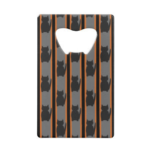 Spaßige und elegante Halloween-Schwarze-Silhouette Geldbeutel Flaschenöffner