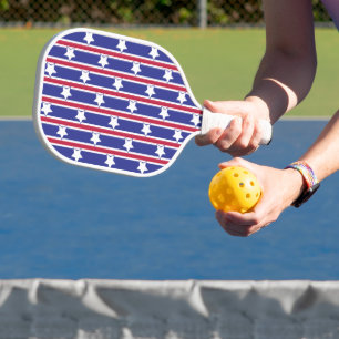 Spaßige und elegante patriotische Sterne und Strei Pickleball Schläger