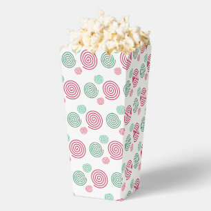 Spaßige und Fancy rote und grüne Spiralen Popcorn Geschenkschachtel