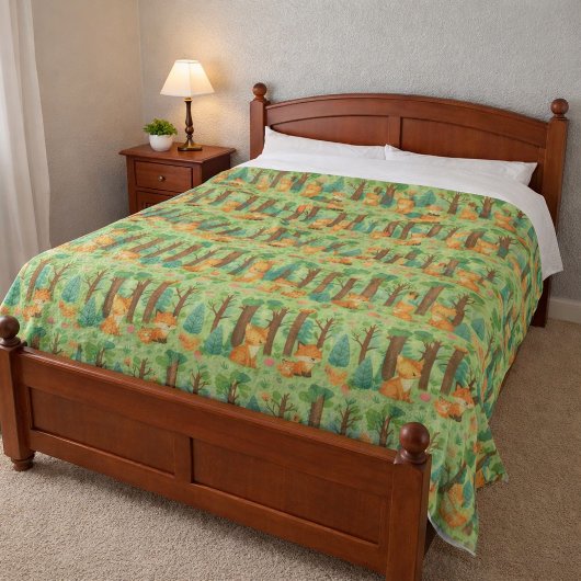 Spaßige Wald Freunde Fleecedecke