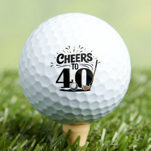Spaßiger 40. Geburtstag Golfball