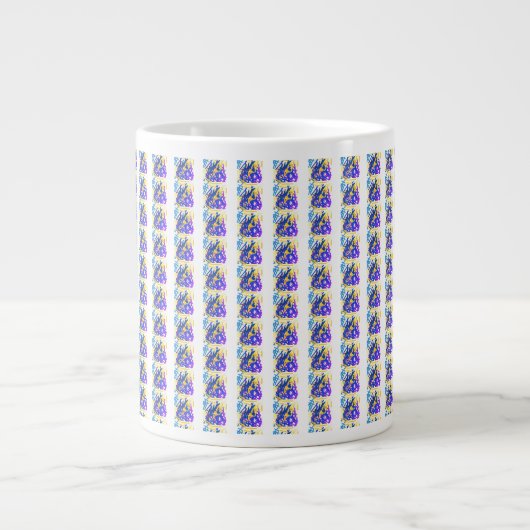 Spaßiger abstrakter Becher Jumbo-Tasse (Vorderseite)