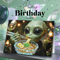 Spaßiger Alien- und Ramen-Geburtstag