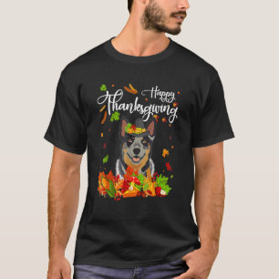Spaßiger Australischer Rinder Erntedankfest Herbst T-Shirt