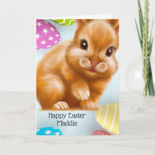 Spaßiger Brauner Osterhase Karte