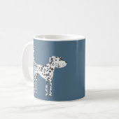 Spaßiger dalmatinischer Hund Kaffeetasse (Vorderseite Links)