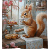 Spaßiger Eichhörnchen Duschvorhang (Vorderseite)
