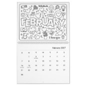Spaßiger Färbkalender Kalender (Feb 2027)