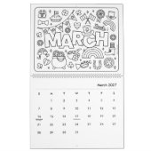 Spaßiger Färbkalender Kalender (Mär 2027)
