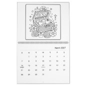 Spaßiger Färbkalender Kalender (Mär 2027)