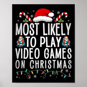 Spaßiger Gamer, der wahrscheinlich Videospiele auf Poster