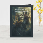 Spaßiger gruseliger Halloween-Gruß Karte (Gelbe Blume)
