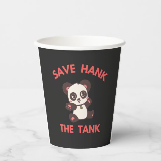Spaßiger Hank The Tank Pappbecher (Vorderseite)