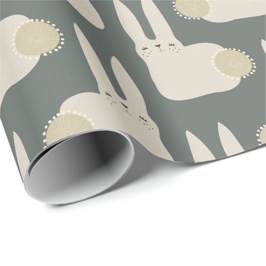 Spaßiger Hase Geschenkpapier (Rolleneckpunkt)