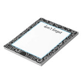 Spaßiger Kreis Muster Notizblock (Rotiert)