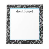 Spaßiger Kreis Muster Notizblock (Vorderseite)