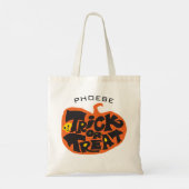 Spaßiger Kürbis Halloween Tragetasche (Rückseite)