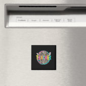 Spaßiger Leopard-Lehrer Glücklicher erster Schulta Magnet (In Situ (Geschirrspüler))