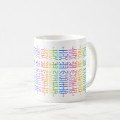 Spaßiger Regenbogen Editierbar Immer Sei Du Verste Kaffeetasse (VorderseiteRechts)