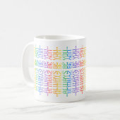 Spaßiger Regenbogen Editierbar Immer Sei Du Verste Kaffeetasse (Vorderseite Links)