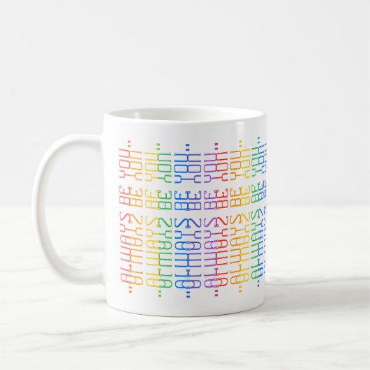 Spaßiger Regenbogen Editierbar Immer Sei Du Verste Kaffeetasse (Links)
