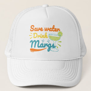 Spaßiger Sommer Margarita Wasser sparen, Margs t Truckerkappe