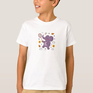 Spaßiger spielender Baby-Elefant T-Shirt