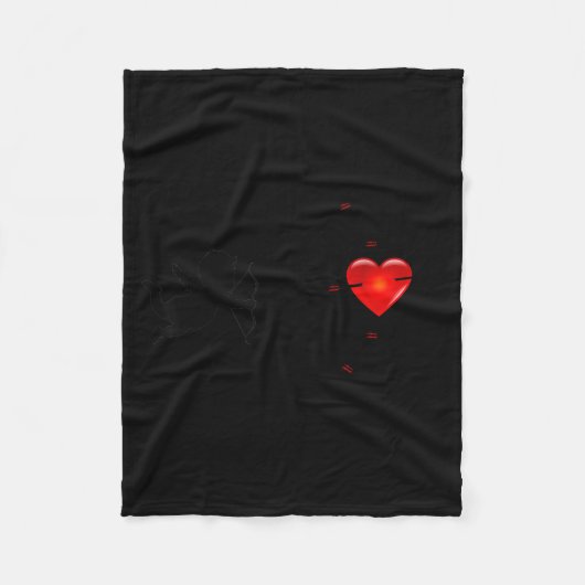 Spaßiger Valentinstag - Cud-Herz & Pfeile-Tee S Fleecedecke (Vorderseite)