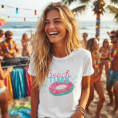 Spaßiger Wassermelonendonut-Float „Beach Time“ T-Shirt