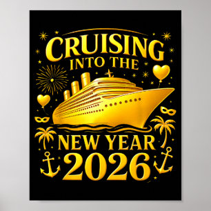 Spaßiges Cruisen ins neue Jahr 2026 Frohes neues J Poster