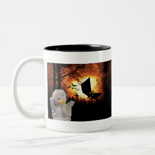 Spaßiges Design für Halloween Zweifarbige Tasse