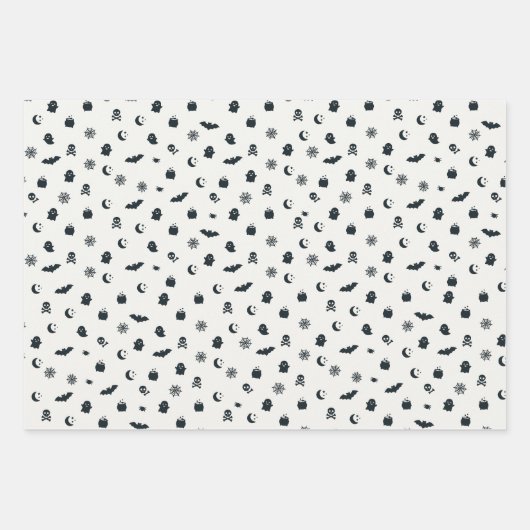 Spaßiges Halloween-Geschenkverpackungspapier Geschenkpapier Set (Vorderseite)