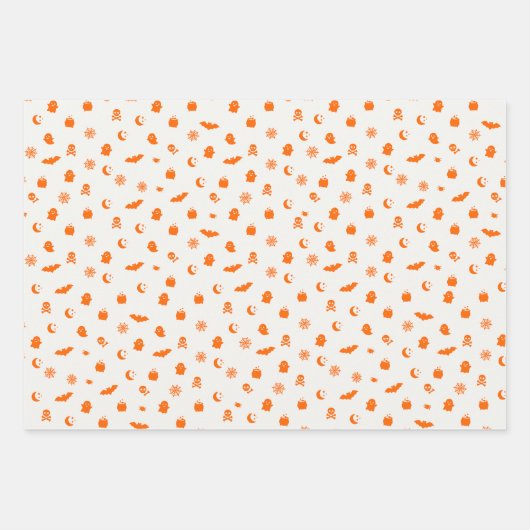 Spaßiges Halloween-Geschenkverpackungspapier Geschenkpapier Set (Vorderseite)