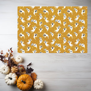 Spaßiges Halloween Gold Glitter Geister Seidenpapier