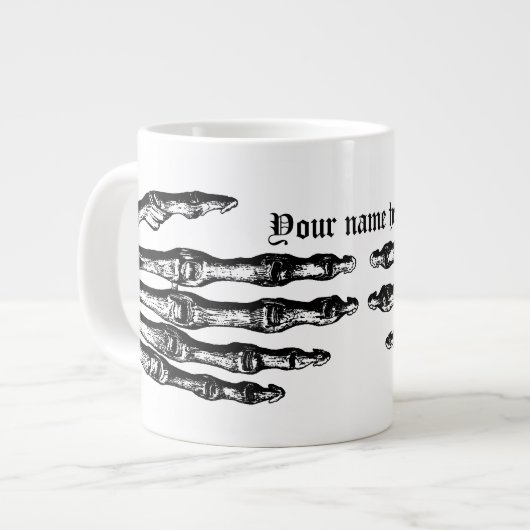 Spaßiges Halloween mit Skeletten Jumbo-Tasse (Vorderseite Links)