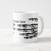 Spaßiges Halloween mit Skeletten Jumbo-Tasse (Vorderseite Rechts)