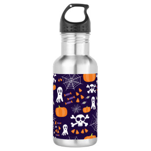 Spaßiges Halloween-Muster Edelstahlflasche