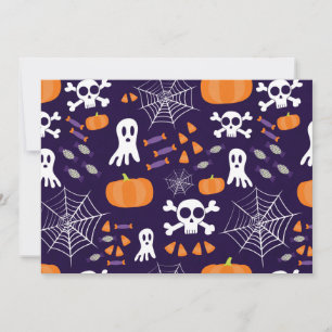 Spaßiges Halloween-Muster Einladung
