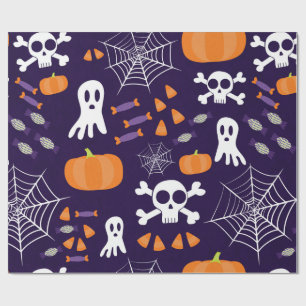 Spaßiges Halloween-Muster Geschenkpapier