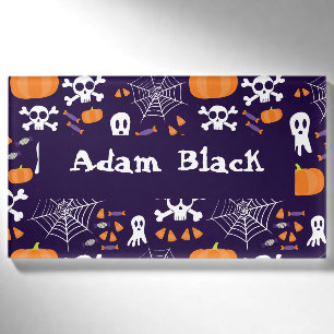 Spaßiges Halloween-Muster Namenschild