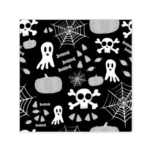 Spaßiges Halloween-Muster Permastempel