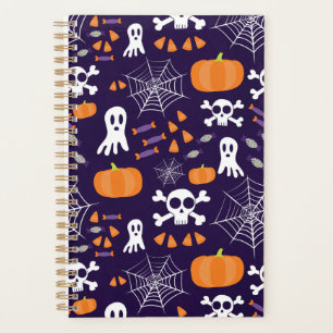 Spaßiges Halloween-Muster Planer